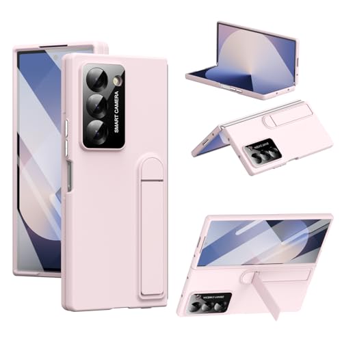 Coque Samsung Galaxy Z Fold 6 5G rose antichoc avec protège-écran et béquille intégrée