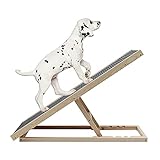 【RUTSCHFREI & BEQUEM】Hohe Traktions-Teppichoberfläche mit Rillen, verhindert, dass Ihr pelziger Kumpel beim Klettern auf der Rampe ausrutscht Weiches, kratzfestes Material, lässt Ihr Baby sich in das edle Auf- und Abgehen verlieben.