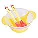Przyssawka, zestaw zastawy stołowej dla niemowląt, praktyczna antypoślizgowa dla małych dzieci(Żółty)