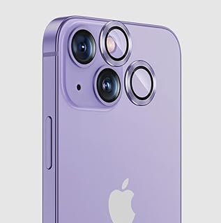 واقي عدسة الكاميرا لموبايل آبل آيفون 14/14 بلس، لون أرجواني فاتح