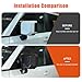 Heutamo Rear View Mirror Cover Cap Compatible with Toyota Land Cruiser 250 Prado J250 LC250 2024 2025 Accessories, ABS Door Side Rearview Mirror Cover Cap, 2Pcs
