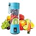 QKTYB Licuadora portátil, licuadora USB eléctrica con cepillo, licuadora mini licuadora licuadora portátil de 380 ml con seis cuchillas 3D,para batidos y batidos, licuadora de jugo