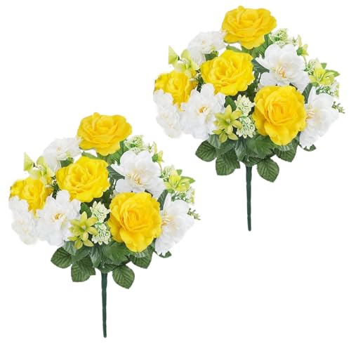 Minnhua Yellow Rose Lily Bouquet