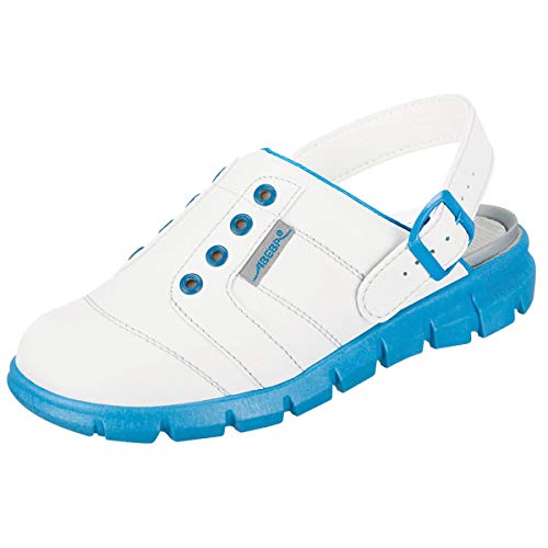Abeba Clog 7367 Dynamic - Zapatilla deportiva (microfibra), color blanco y azul