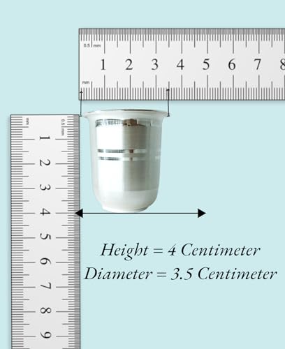 Image of Pure Silver Glass Tumbler for Baby Drinking Water & Pooja Rituals (10.00 Gram Weight)