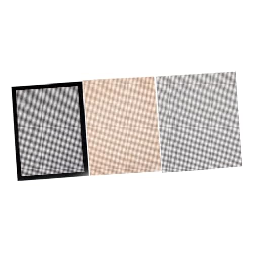 SEWOART 3 Stück Grillmatten Antihaft Glasfaser Grillzubehör Wiederverwendbar Für Gasgrill Backofen Picknick Grillrostschutz Hitzebeständig Zuschneidbar