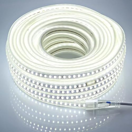 Image of LED Strip Lights 110V, 82.02ft Super Bright Cool White LED Light Strip 6000K 120LEDs /m SMD 5730 AC 120V Waterproof Rope Lights for Indoor Outdoor Home Decor Commercial Lighting