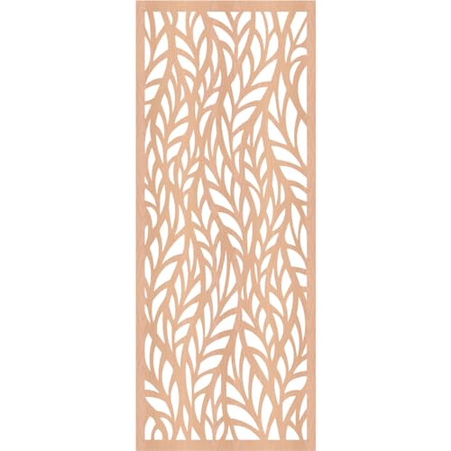 Image of Ortonville Decorative Pierced Fretwork Wood Wall Panels, 9 3 /8 inchW x 24 3 /8 inchH x 3 /8 inchT, Alder