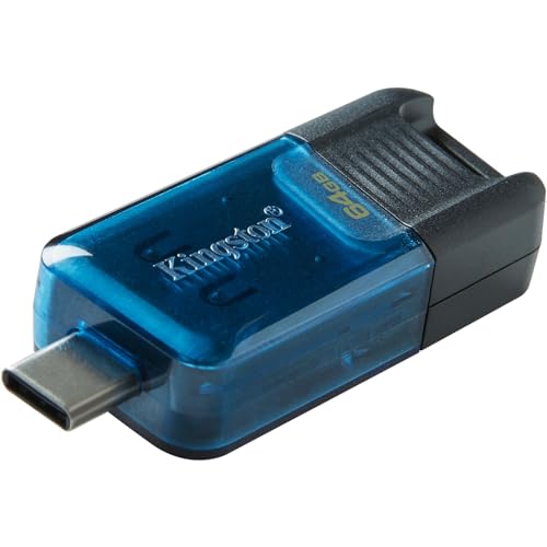 Image of Kingston DataTraveler 80 M 64GB USB-C Flash Drive | USB 3.2 Gen 1 | Up to 200MB /s | DT80M /64GB