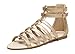 katliu Sandalias de Gladiador Mujer Moda Romanas Sandalias Gold 41