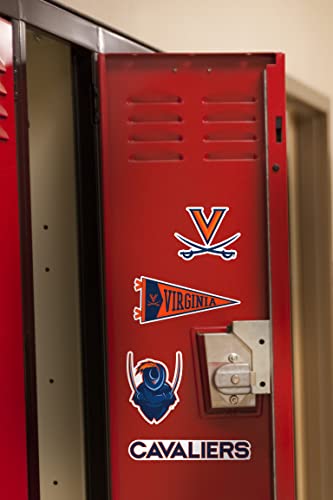 Image of University of Virginia 8ct Vinyl Large Deluxe Stickers Variety Pack - Laptop, Water Bottle, Scrapbooking, Tablet, Skateboard, Indoor /Outdoor - Set of 8