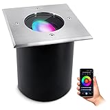 Der wetterfeste RGB Bodeneinbauspot braucht keine Bridge oder Hub sondern nur ausreichend WLAN Empfang (2,4 Ghz) - Steuerbar mit der kostenlosen Tuya Smart Life App