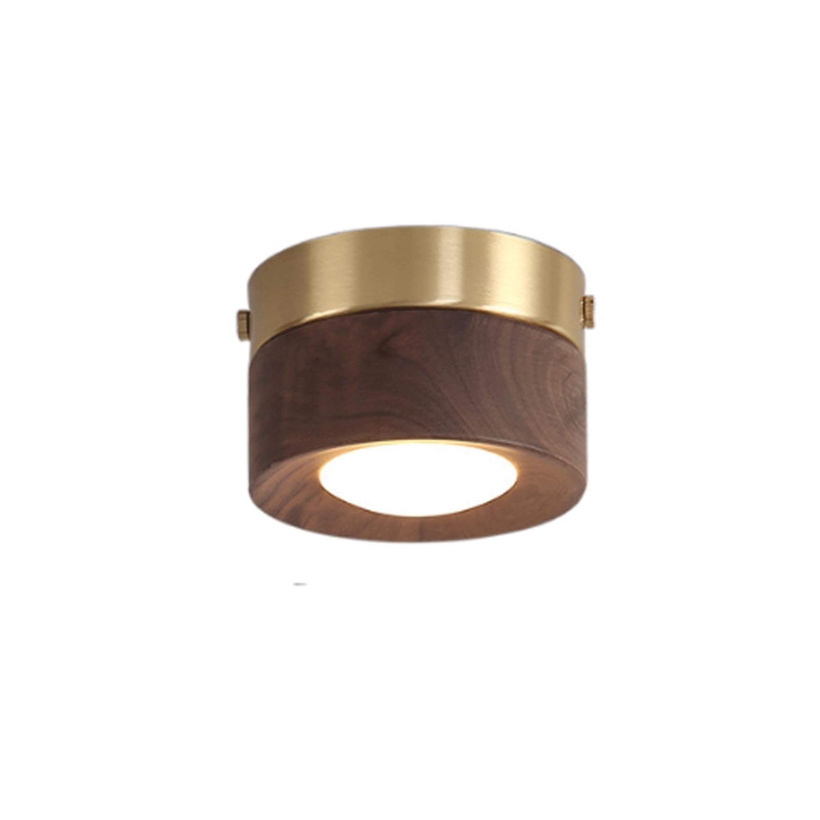 PLQWUJD Exquisite Chandelier LED Ceiling Light Fixture Round Ceiling Lamp 3.9in Flush Mount Lighting 3000k Close to Ceiling Light Brass Chandelier Vintage(Brown)