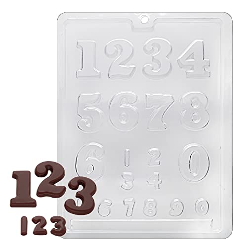 Cybrtrayd Numbers - Large/Small Chocolate Candy Mold with Exclusive Cybrtrayd Chocolate Molding Instructions