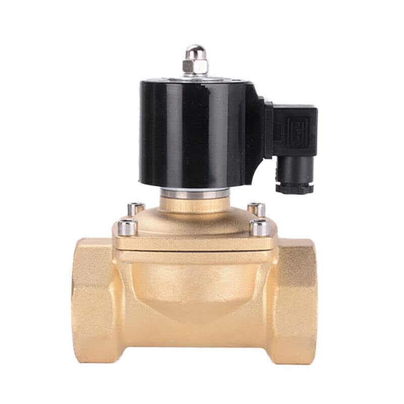 TopHomer Electrovanne Electrique DN25 1 Pouces pour AC Direct AC220V -5-150 °C Laiton Fermé Pratique