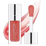Charm Kiss Hydrating Lip Glow Oil, Moisturizing Lip Oil Gloss Transparent Plumping Lip Gloss, Transp