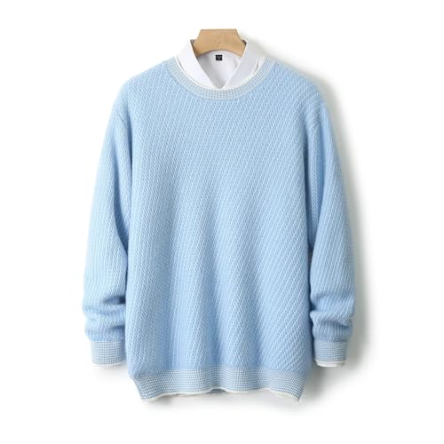 Merino Wool O Neck Mens Thickened Casual Fashion Base Knitted Sweater Warm Comfortable2