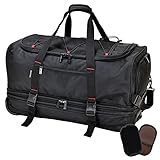 [平野鞄] キャリー ボストンバッグ キャスター付き 100l 大容量 旅行 ビジネス ＋オリジナルムートングローブ