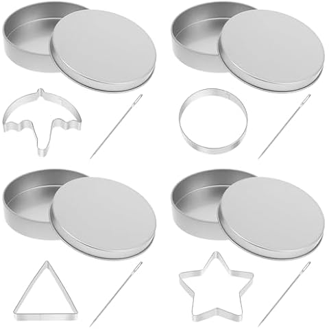 PRETYZOOM Set of 12 Korean Sugar Candy Making Tools Squid Sugar Game Kit Stainless Steel Cookie Cutters Sugar Cookie Umbrella Triangle Star Round Cake for Party Squid-Game Cookie Cover