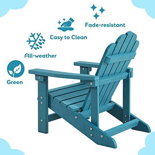 Efurden Kids Adirondack Chair, Polystyrene Adirondack Chair For Children, Easy-Maintenance Patio Chair For Outdoor And Indoor (Blue) #TOP3