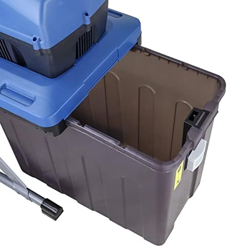 Hyundai Quiet Electric Garden Shredder 2800w 2.8 kw 230v 44mm Chipping Capacity Portable Branch Shredder 10m Power Cable 60L Collection Bag, 3 Year Warranty