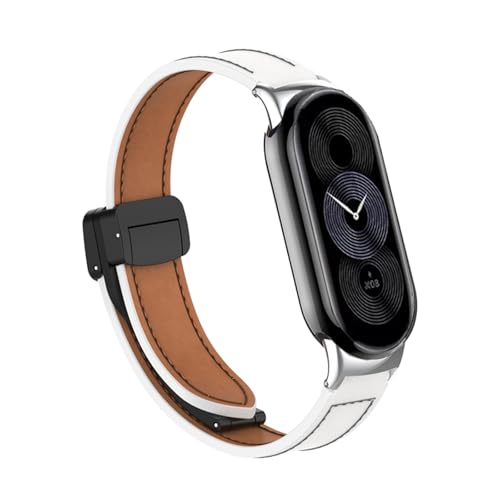 Bracelet en cuir Xiaomi Mi Band 9 et 8 avec boucle magnétique ajustable