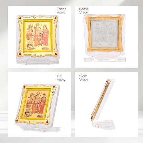 Image of Ram Darbar Car Dashboard | Showpiece Decor Religious Frame for Pooja, Prayer and Gift