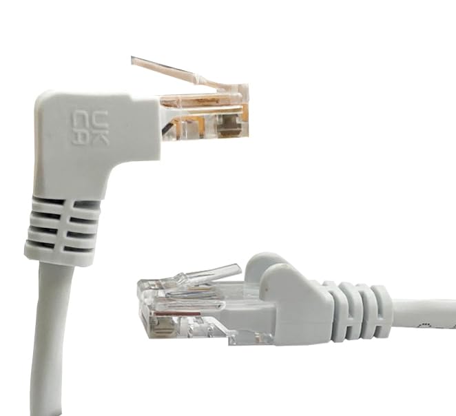 electrosmart 5m White CAT6 Ethernet Network Cable with 90 Degree Right Angled RJ45 Connector CAT 6 - Image 2