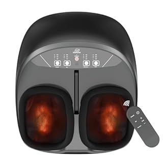 Snailax Shiatsu Foot Massager with Heat Kneading Vibration, Electric Foot Massager Machine with Remote Control, Foot Warmer, Gifts for Mon Woman Dad Man, Size 12