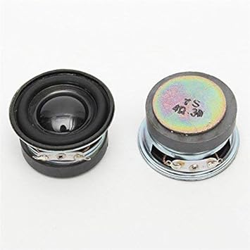 Erh India (2pcs/lot 4 Ohm 3W Loudspeaker 40MM Speaker 22MM Internal Magnetic 13MM Voice Coil Single Magnet PU Edge Black Bright Hat