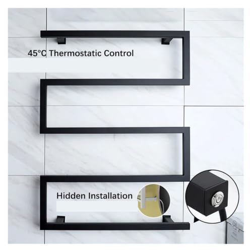 Toallero eléctrico inteligente con cable oculto cromado de 220V para baño 3