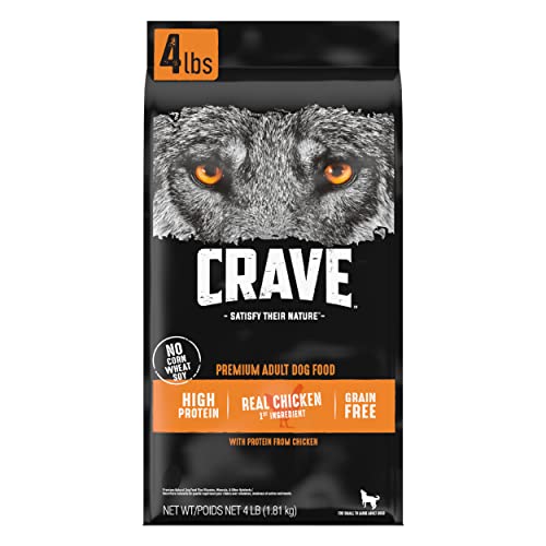 CRAVE Grain Free High Protein Adult Dry Dog Food Chicken 4 lb. Bag