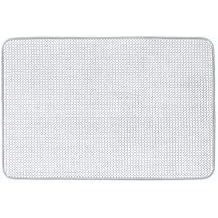 Vellux Bliss Bath Rug Plush Memory Foam with Non-Skid Back Popcorn Texture, Two-Tone Yarn Dye Spa-Like Comfort 20"x30" Light Grey