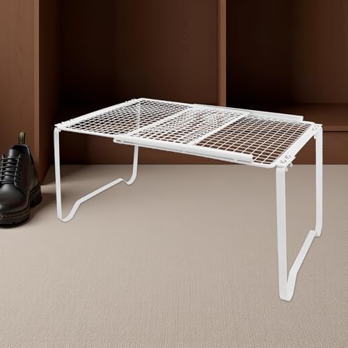 Divisor de estante de armario extensible para evitar que la ropa doblada se caiga 7