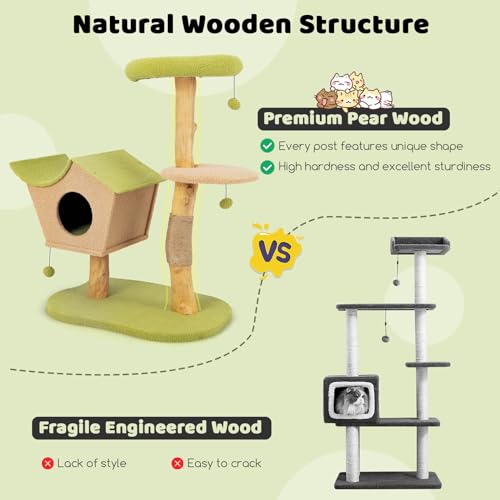 Árbol para Gatos de Madera Multi-niveles 43 Pulgadas miniatura 6