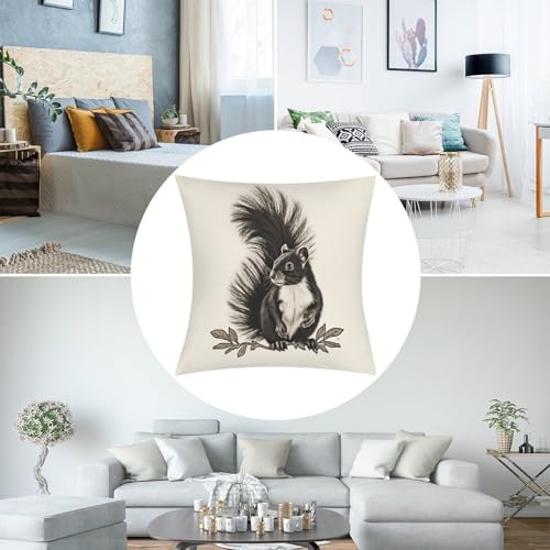 Fundas de almohada Skunk cómodas y suaves con cremallera invisible para el salón 4
