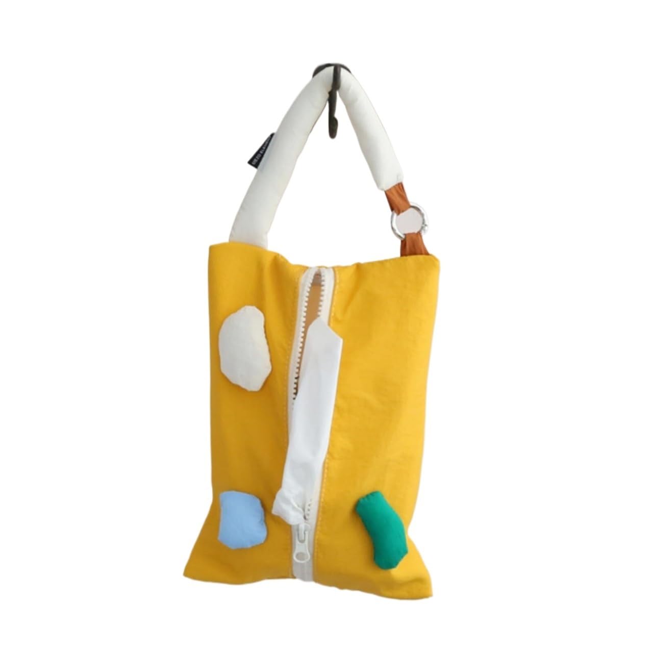 Tissue Dispenser Box Creative Tissue Box Cover Refined Elegant Car Cotton Fabric Dispenser Holder Apartment Must Haves(Yellow)