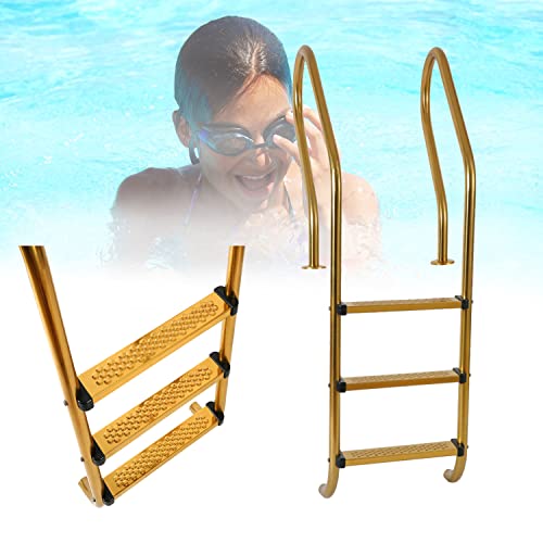 Escalera de piscina de acero inoxidable para 2 pasos miniatura 1