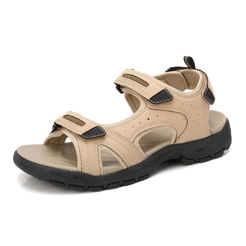 ARRIGO BELLO Sandalias Hombre Antideslizantes Sandals con Soporte del Arco Playa Deportivo Zapatos para Senderismo Actividades Tallas 41 46(Marrón claro,43)