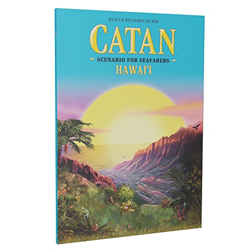 Catan Hawai'i Scenario Expansion,Juego de mesa de estrategia,Juego de aventura,Juego familiar para adultos y niños,A partir de 10 años,Tiempo promedio de juego 75 minutos,Fabricado por CATAN Studio