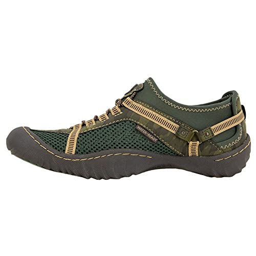 JBU by Jambu JSport womens Tahoe Water Ready Flats Sneaker,Camo/Tan,8 US4