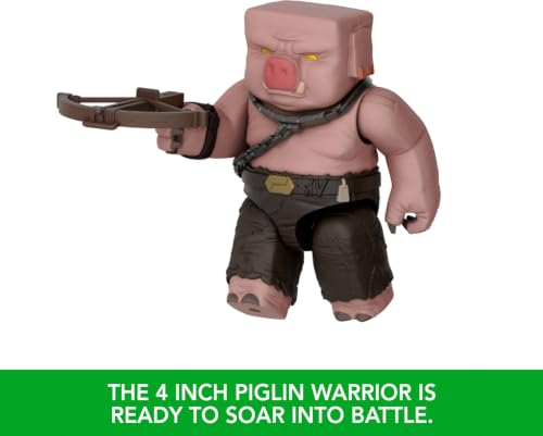 Mattel Minecraft Action Figure Set, Blast Attack Ghast with Lights, Sounds, Launcher & Projectile, Plus Piglin Warrior Inspired by the Movie - image 4