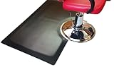 Rhino Mats XFS-3648R Xtra-Flex Foam Salon Rectangle Mat, 3' Width x 4' Length x 7/8" Thickness, Blac