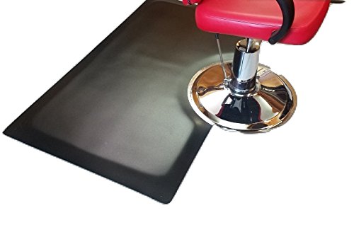 Rhino Mats Xfs-3648R Xtra-Flex Foam Salon Rectangle Mat, 3' Width X 4' Length X 7/8" Thickness, Black Matte Finish #TOP23