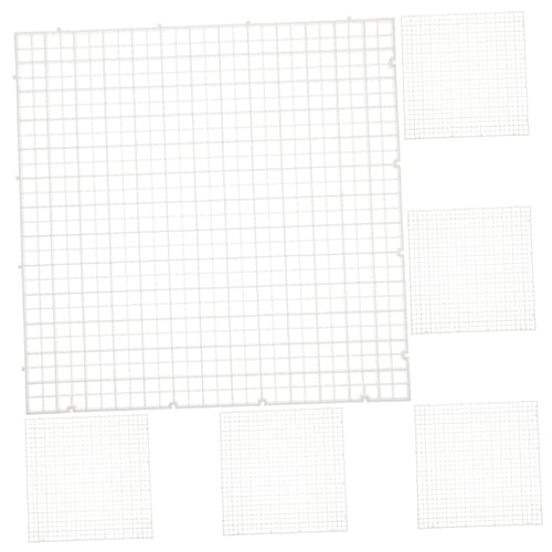 iplusmile 6個 水槽仕切りグリッド フィッシュタンク 水槽の装飾 観葉植物ホルダー 水槽用 水族館 水槽の蓋 水槽フィルタープレート タンク底フィルタープレート ポリエチレン 白い