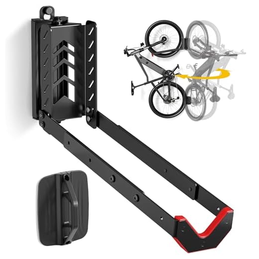 monTEK Swivel Bike Wall Mount, No Heavy Lifting Required Bike Wall Mount, Bike Hangers for Garage, Space-Saving Bike Rack Garage, Easy to Load and Unload, Bike Hanger Can Hold Up to 77 lbs