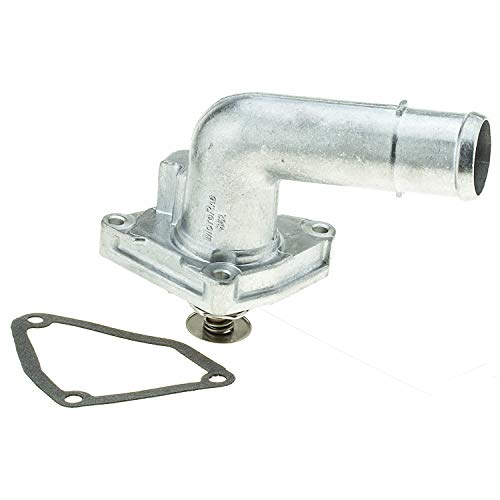 MotoRad 662-180 Thermostat Silver Engine Coolant Thermostat Housing Assembly Fits Nissan Murano 08–14 Maxima 09 Pathfinder 13–15 Altima 07–14 Quest 11–14 Infiniti QX60 14–20 21200JA10A
