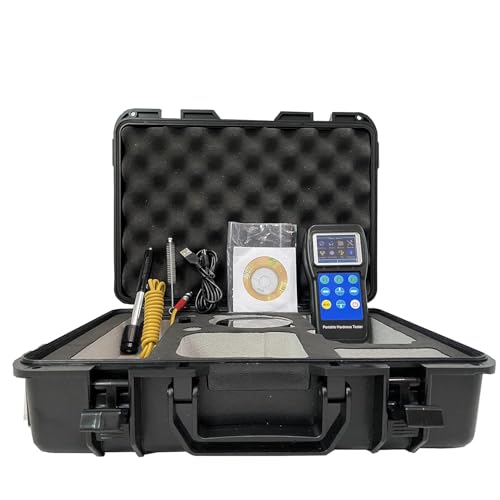 VTSYIQI Digital Leeb Hardness Tester Leeb Rebound Hardness Tester Meter with Hardness Scale HL HB HRB HRC HRA HV HS Memory 600 Groups Mass Data Storage for Metal Steel