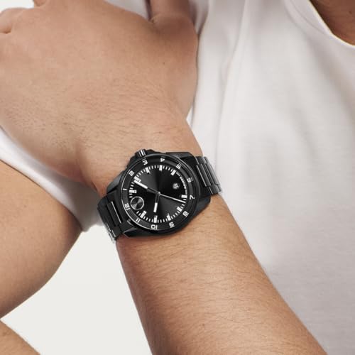 Image of Movado Bold Verso S Men's Watch - Swiss Quartz Movement, 42 mm, Stainless Steel Case, Link Bracelet, Date Display