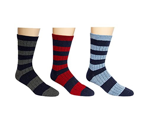 Men's Wool Cashmere Blend Crew Socks, Pack of 3
